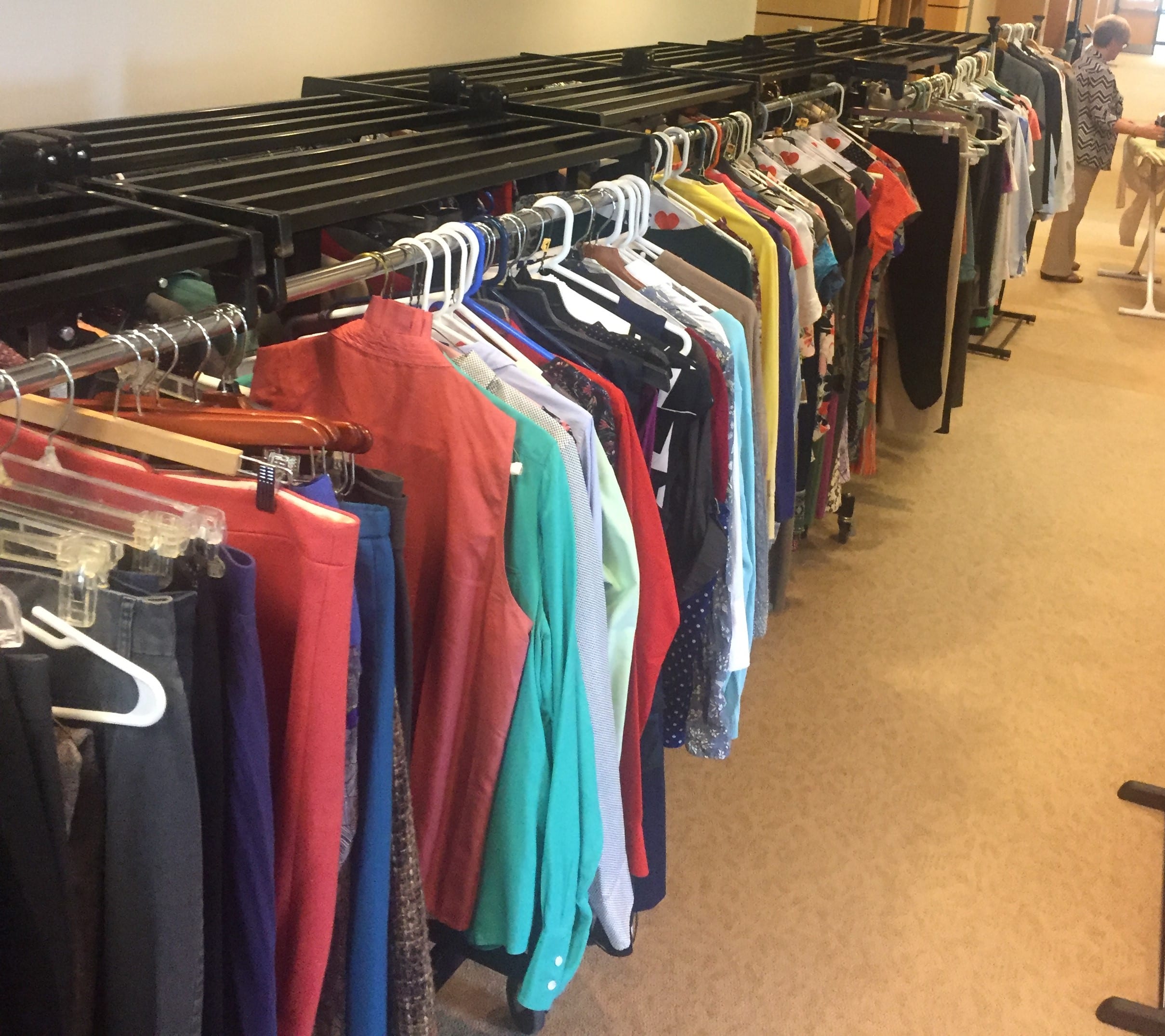 Just a sampling of the 500 articles of clothing that were donated from the Haverford community