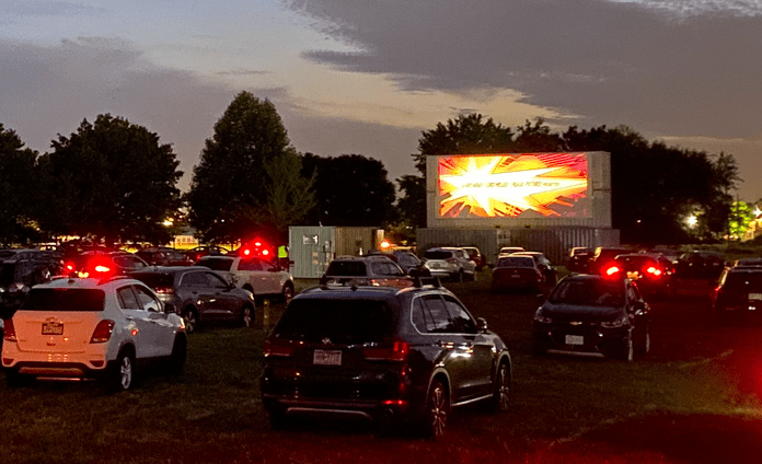 cars at a drive in movie